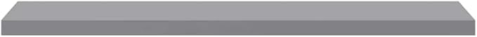 Set of 2 Gray Floating Wall Shelves, Honeycomb MDF and Metal Modern Shelving, 47.2 in x 9.3 in, Space-Saving Design for Living Room Bedroom Office, Durable and Easy
