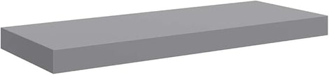Gray Honeycomb MDF and Metal Medium Floating Wall Shelf Set of 2, Modern Matte Finish for Living Room Bedroom Office Storage and Display
