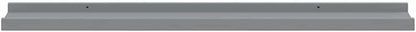 Gray Lacquered MDF Frame Ledge Shelf Set of 2, 31.5 Inches Long, Wall-Mounted Narrow Shelves for Picture Frames and Decorative Display, Modern Minimalist Design for Home
