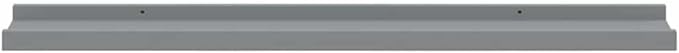 Gray Lacquered MDF Frame Ledge Shelf Set of 2, 31.5 Inch Long Wall Mounted Shelves for Picture Frames and Decorative Display, Modern Narrow Shelving Unit with Easy