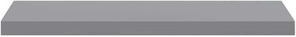 Set of 2 Grey Honeycomb MDF Floating Wall Shelves, Metal Brackets, Medium Size for Modern Storage and Display