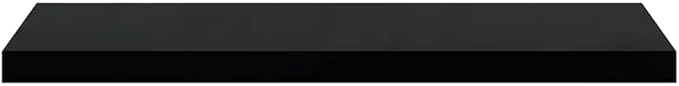 Black Honeycomb Floating Wall Shelf with Metal Frame, 31.5 x 9.3 x 1.5 Inches, Modern Matte Finish for Displaying Books and Decorative Items, Space-Saving Mounted Shelf
