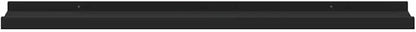 Black Frame Ledge Shelf Set of 2, Modern Wall Mounted Shelves for Display, 31.5 Inch MDF Board with Lacquered Finish for Home Decor and Photo Showcase