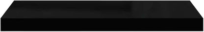 Wall Shelf Set of 4 Black Honeycomb MDF Metal Medium Floating Shelves for Home Storage and Display