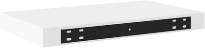 White Honeycomb Floating Wall Shelf with Invisible Mounting System, 15.7x9.1 Inches, Modern MDF and Metal Storage for Books and Decor