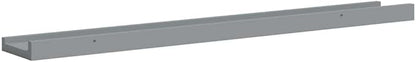 Picture Frame Ledge Shelves 2 Pack, Gray Wall Mounted Display 31.5 Inch, U-Shaped MDF Floating Shelves for Photo Frames, Home Decor, Living Room and Bedroom