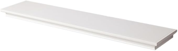 AHDECOR White Floating Shelves Wall Mounted, Deeper Wall Storage Shelf for Home Décor, Super Sturdy, Easy to Install, 36” Wide, 7.75” Deep
