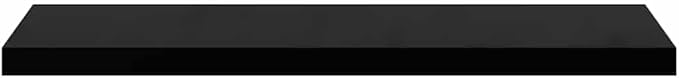 Black Honeycomb MDF Floating Wall Shelf with Invisible Mounting System, 35.4 Inch Long Metal Medium Shelf for Home Decor and Display Storage