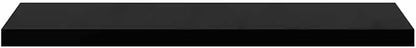 Black Honeycomb MDF Floating Wall Shelf with Invisible Mounting System, 35.4 Inch Long Metal Medium Shelf for Home Decor and Display Storage