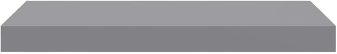 Wall Shelf Set of 4 Gray Honeycomb MDF Metal Medium Floating Shelves Modern Storage Solution with Invisible Mounts for Home Decor