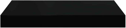 Black Honeycomb Floating Wall Shelf 15.7 Inch, Modern MDF and Metal Wall Mounted Shelf for Home Decor, Sturdy Storage Organizer