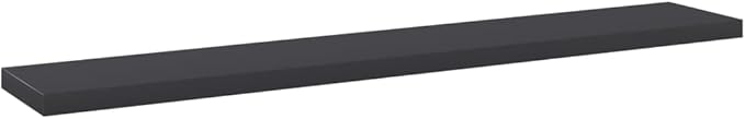 Set of 4 Wall Mounted Floating Shelves, 23.6 Inch Engineered Wood Decorative Wall Storage Ledges for Living Room, Bedroom, Kitchen, Grey Matte Finish
