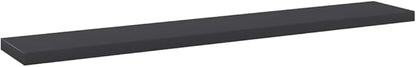 Set of 4 Wall Mounted Floating Shelves, 23.6 Inch Engineered Wood Decorative Wall Storage Ledges for Living Room, Bedroom, Kitchen, Grey Matte Finish