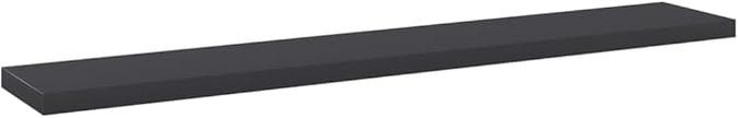 Set of 4 Wall Mounted Floating Shelves, 23.6 Inch Engineered Wood Decorative Wall Storage Ledges for Living Room, Bedroom, Kitchen, Grey Matte Finish