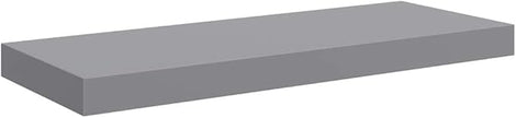 Grey Honeycomb MDF Metal Frame Medium Floating Wall Shelf, 4-Piece Set for Modern Living Room Bedroom Office Display Storage