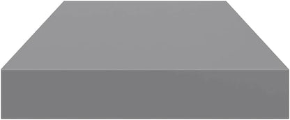Gray Honeycomb MDF Metal Medium Floating Wall Shelf Set of 4 with Invisible Mounts for Modern Storage and Display