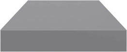 Grey Honeycomb MDF Metal Floating Wall Shelf 19.7 x 9.1 x 1.5 in, Modern Matte Finish for Display and Storage, Supports 15.4 lbs, Easy Installation with Mounting Hardware