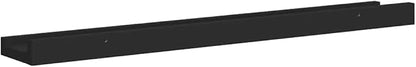 YAFF Set of 2 Black MDF Picture Frame Ledge Shelves 23.6 Inches – Space-Saving Wall-Mount for Photos & Art Sleek Lacquered Finish Easy Install Modern Living Room Decor