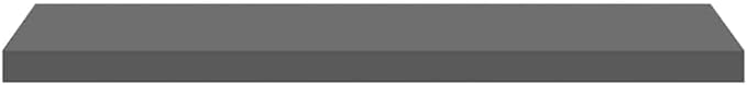Set of 4 High Gloss Grey Floating Wall Shelves, Honeycomb MDF with Metal Brackets for Modern Decor, Durable Storage Solution for Living Room Office Bedroom