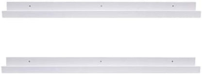 AZSKY 36 Inch Picture Ledge Shelf Floating Shelves Wall Mounted Set of 2 White
