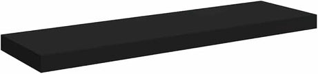 Black Honeycomb Floating Wall Shelf Set of 2, MDF and Metal Modern Shelves for Home Decor, 31.5 Inch with Matte Finish for Living Room Office Display