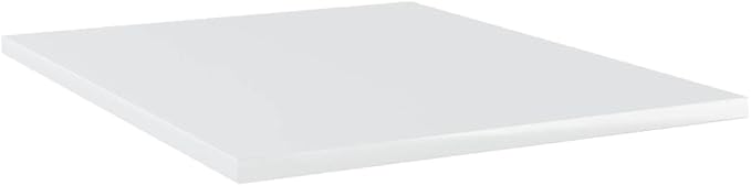 Set of 4 Floating Wall Shelves, Modern High Gloss White Engineered Wood Display Shelves for Living Room, Bedroom and Office, 15.7 x 15.7 inch
