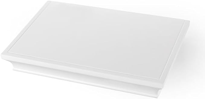 AHDECOR White Floating Shelves Wall Mounted, Deeper Wall Storage Shelf for Home Décor, Super Sturdy, Easy to Install, 12” Wide, 7.75” Deep