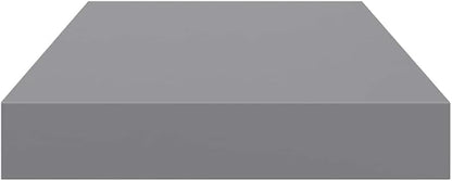 Set of 4 Gray Honeycomb Floating Wall Shelves, MDF and Metal Medium Wall Shelf Set for Living Room Bedroom, Modern Storage Display Organizer