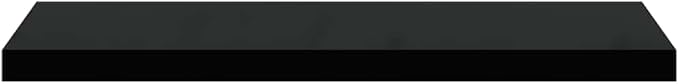 Black Honeycomb MDF Metal Medium Floating Wall Shelf Set of 4, Matte Black Modern Wall Mounted Shelves for Living Room Office Bedroom Storage Display
