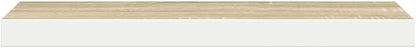 Set of 4 Floating Wall Shelves Oak and White Honeycomb MDF Metal Modern Display Storage 31.5 Inch Long 9.3 Inch Wide Space-Saving Versatile Sturdy Mounting System
