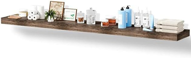 Floating Shelves for Wall, Bathroom Shelves Over Toilet, Wall Shelves & Book Shelf for Room, Hanging Shelf, Modern Wooden Mounted Floating Shelves, 48x7x1.5 in (Smoke Gray, Set of 1)