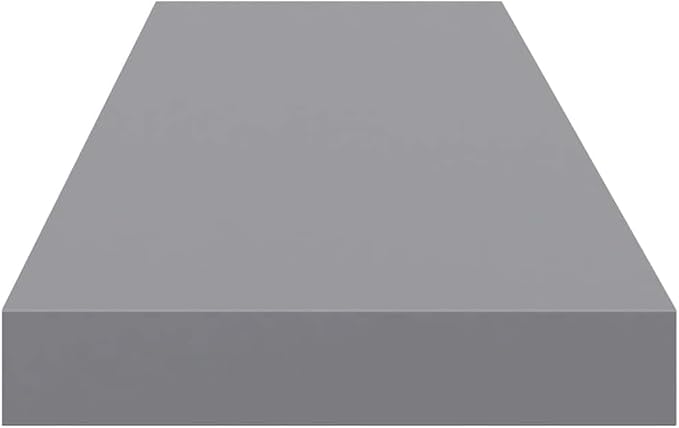 Wall Shelf Set of 4 Grey Honeycomb MDF Metal Floating Shelves 35.4x9.3x1.5 in for Home Organization and Decoration, Durable Modern Display Storage Solution