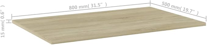 Wall Mounted Floating Shelves Set of 4, Sonoma Oak Wood Storage Shelves for Books, Decor, Plants, Minimalist Display Shelves for Living Room Office Library