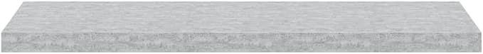 Gray Honeycomb MDF Floating Wall Shelf 35.4 Inches Long with Metal Brackets for Modern Storage and Display