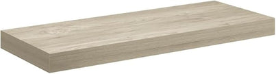Set of 2 Oak Honeycomb MDF Floating Wall Shelves with Metal Brackets for Modern Home Decor and Space Saving Storage