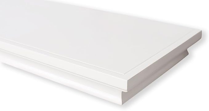 AHDECOR White Floating Shelves Wall Mounted, Deeper Wall Storage Shelf for Home Décor, Super Sturdy, Easy to Install, 36” Wide, 7.75” Deep