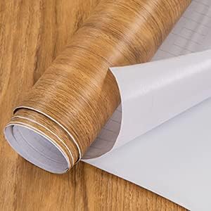 COSNIGHT 15.7" ×590" Wood Grain Wallpaper Peel and Stick Vinyl Film Self Adhesive Decor Wall Paper for Cabinet Drawer Shelf Liner Easy to Clean