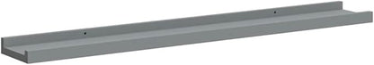 Gray Lacquered MDF Frame Ledge Shelf Set of 2, 31.5 Inch Long Wall Mounted Shelves for Picture Frames and Decor, Modern Narrow Display Shelf for Home Organization and Stylish