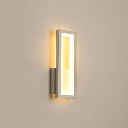 LED Wall Light Modern Metal Wall Sconce Lighting 16W Bedside Wall Lamp, Nordic Rectangle Wall Sconces Indoor Wall Wash Lights for Living Room Bedroom Bedside Hallway