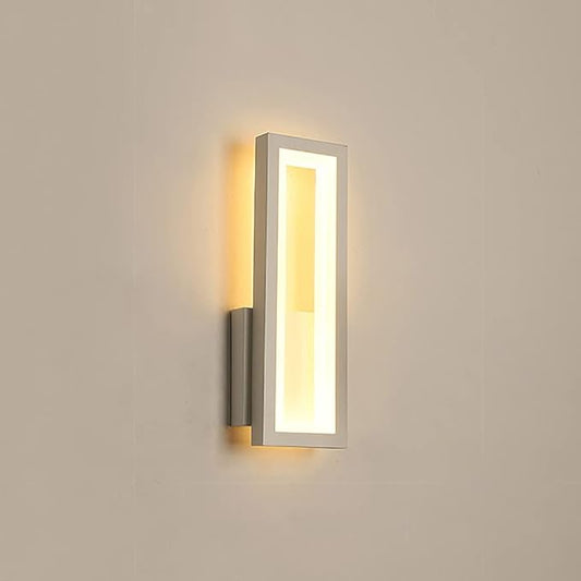 LED Wall Light Modern Metal Wall Sconce Lighting 16W Bedside Wall Lamp, Nordic Rectangle Wall Sconces Indoor Wall Wash Lights for Living Room Bedroom Bedside Hallway