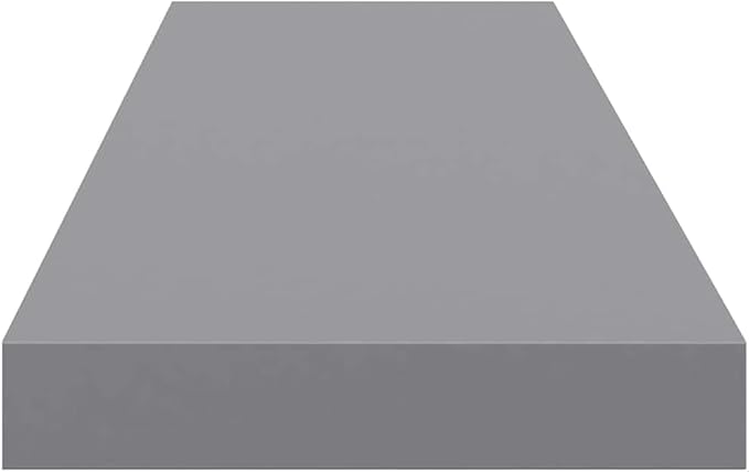 Gray Honeycomb Floating Wall Shelf 35.4x9.3x1.5 Inches, Modern MDF and Metal Shelf with Invisible Mounting, Durable Storage for Books and Decor