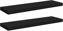 Black Honeycomb Floating Wall Shelf Set of 2, MDF and Metal Modern Shelves for Home Decor, 31.5 Inch with Matte Finish for Living Room Office Display