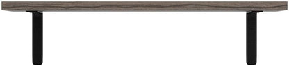 RICHER HOUSE Rustic Wood Shelves Set of 5, Farmhouse Style Floating Shelf for Wall Décor, Hanging Shelves for Bathroom, Bedroom, Storage, Kitchen, Living Room - Carbonized Black