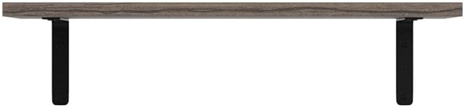 RICHER HOUSE Rustic Wood Shelves Set of 5, Farmhouse Style Floating Shelf for Wall Décor, Hanging Shelves for Bathroom, Bedroom, Storage, Kitchen, Living Room - Carbonized Black