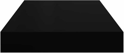 Black Honeycomb MDF Metal Medium Floating Wall Shelf Set of 2, Sturdy Storage Shelves for Home Decor, Easy Installation, Modern Display Shelves for Living Room Bedroom Hallway