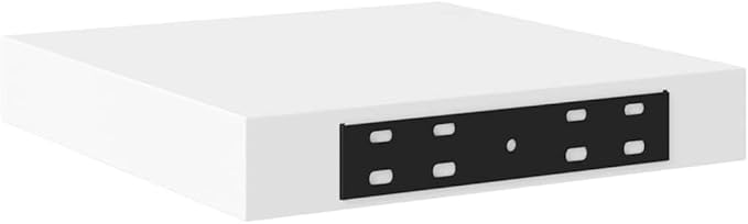 White Honeycomb MDF Floating Wall Shelf Set of 4 with Invisible Mounting, Metal Brackets, Modern Matte Finish for Home Decor and Storage