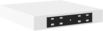 White Honeycomb MDF Floating Wall Shelf Set of 4 with Invisible Mounting, Metal Brackets, Modern Matte Finish for Home Decor and Storage