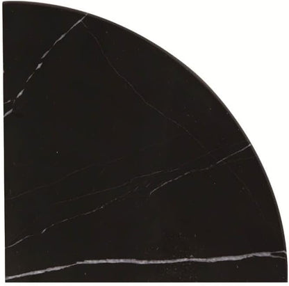 Black Marble Corner Shower Shelf, 9 Inch Carrara White Marble Corner Shelf for Bathroom Shower Decor, Wall Mounted, Polished, 1 Pcs