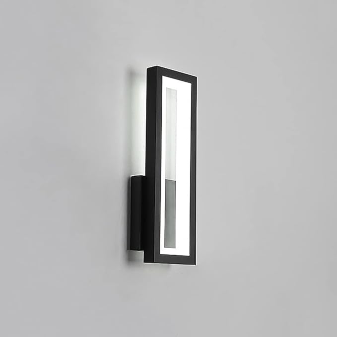 LED Wall Light Modern Metal Wall Sconce Lighting 16W Bedside Wall Lamp, Nordic Rectangle Wall Sconces Indoor Wall Wash Lights for Living Room Bedroom Bedside Hallway