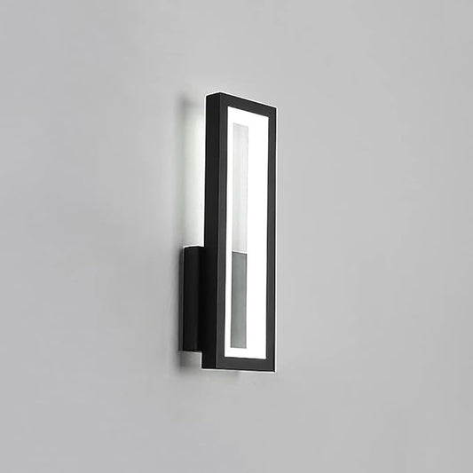 LED Wall Light Modern Metal Wall Sconce Lighting 16W Bedside Wall Lamp, Nordic Rectangle Wall Sconces Indoor Wall Wash Lights for Living Room Bedroom Bedside Hallway